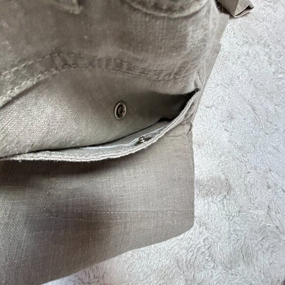 Merkür Tekstil Women's Linen Cargo Pants Size 38 Beige Straight Leg Mid-Rise - Picture 5 of 10